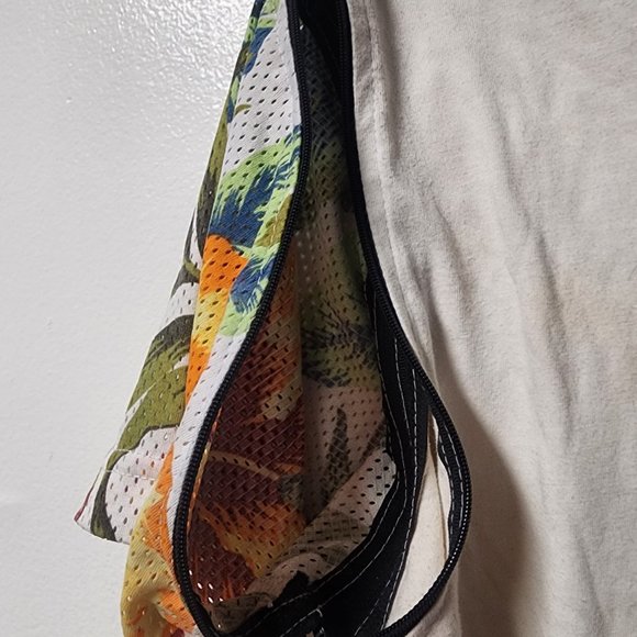 8ighth Dstrkt men's beige tshirt floral removeable sleeves Large G8EZWY - Picture 6 of 11